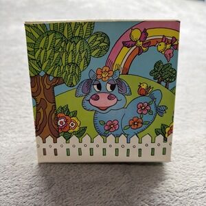 Vintage AVON Blue Moo Cow Soap on a Rope 5 oz NEW in Box RARE Nos